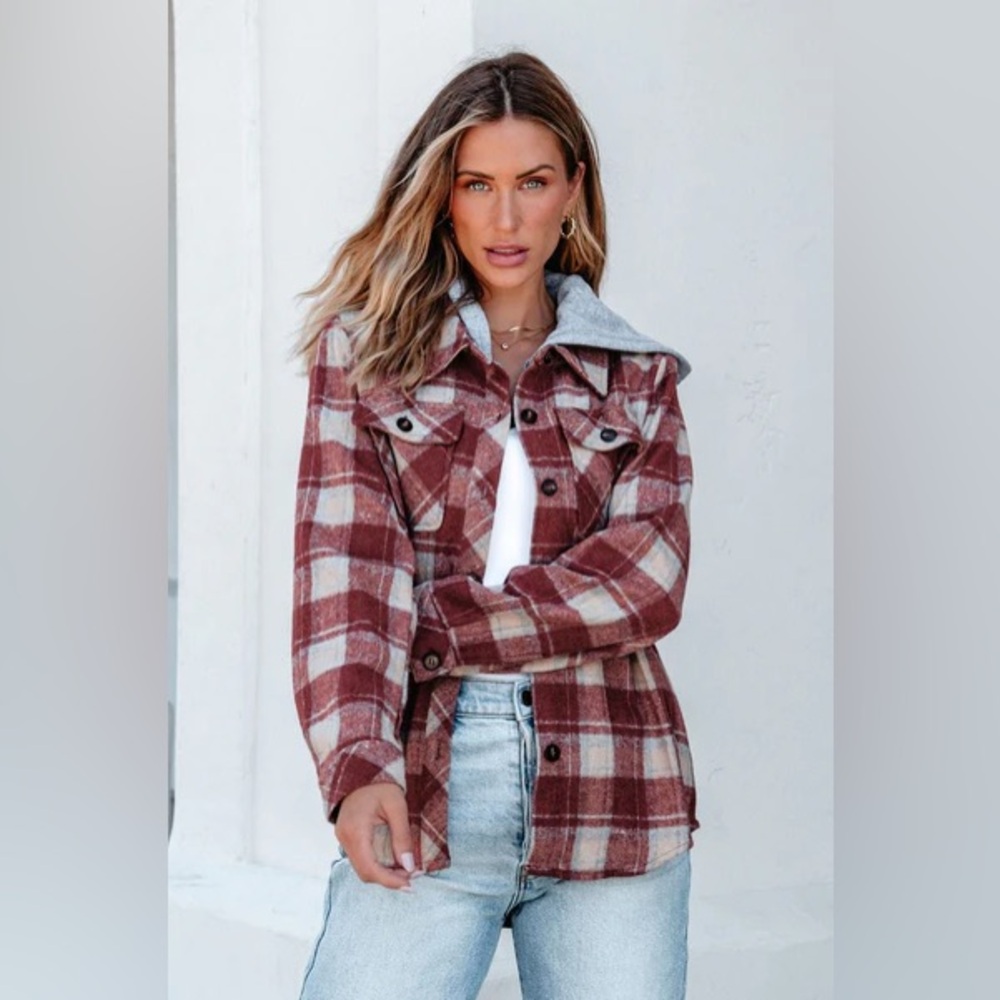 bohme | Large Red Plaid Shacket